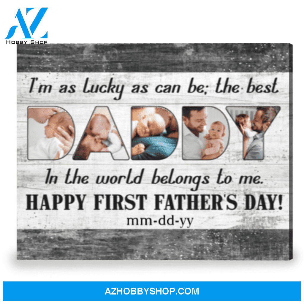 Unique First Father's Day Gift Personalized Gift For New Dad Canvas Print