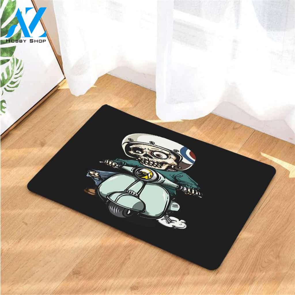 vespa and the brand skull doormats