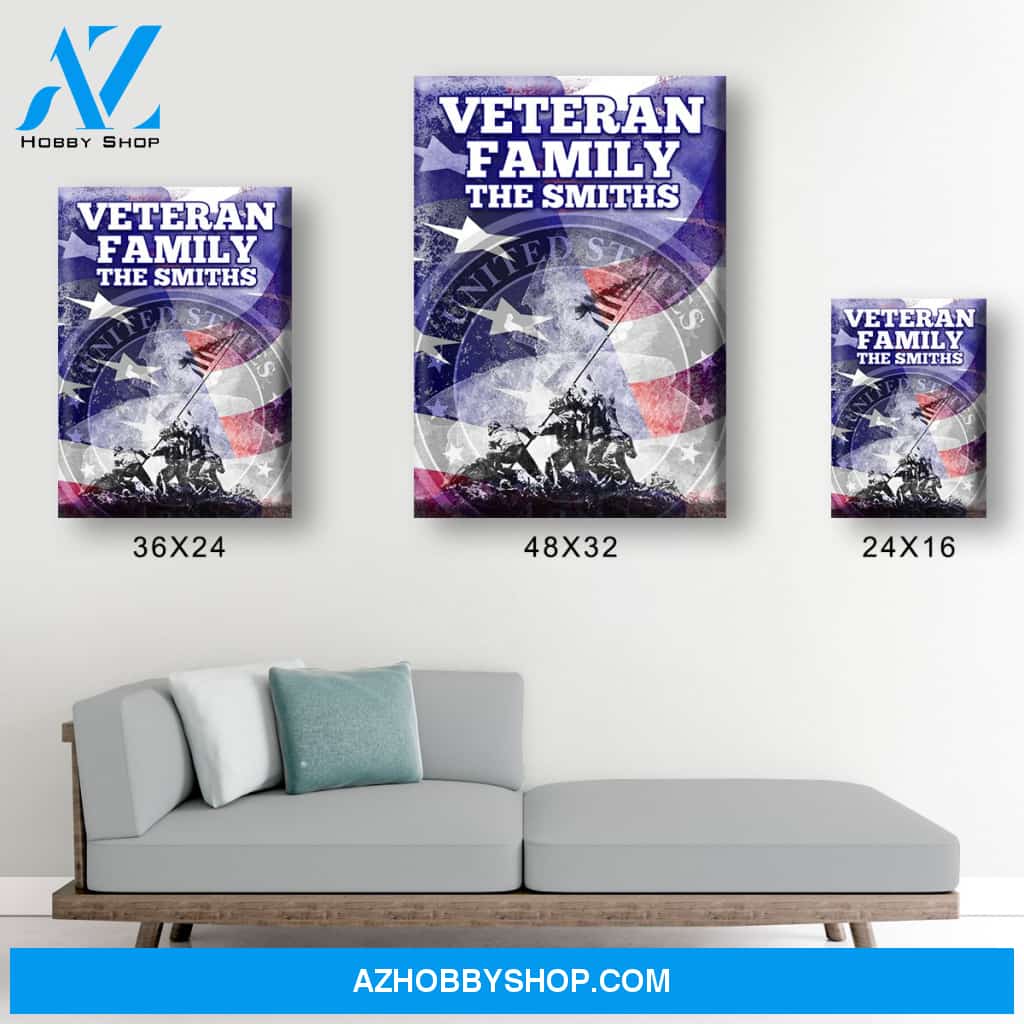 Veteran Family Army Premium Canvas