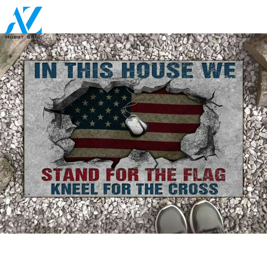 Veteran Stand For The Flag Wall Broken Indoor And Outdoor Doormat Warm House Gift Welcome Mat Gift For Veteran