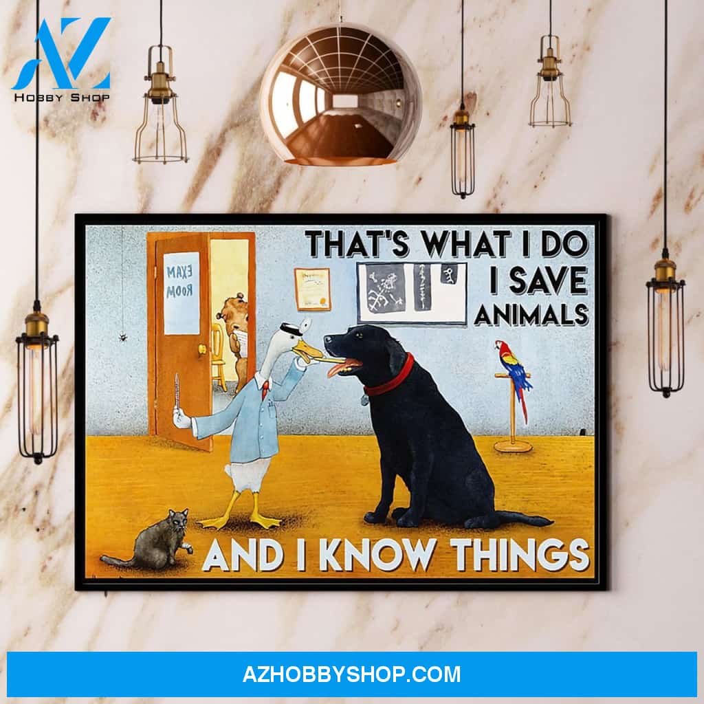 Veterinarian That’S What I Do I Save Animals Canvas And Poster, Wall Decor Visual Art