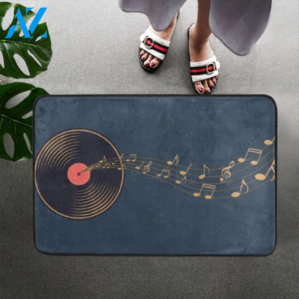 Vinyl Music Notes Doormat | Welcome Mat | House Warming Gift