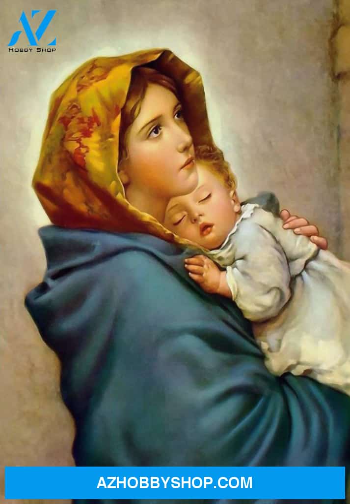 Virgin Mary Canvas And Poster, Wall Decor Visual Art, Gift Father's Day