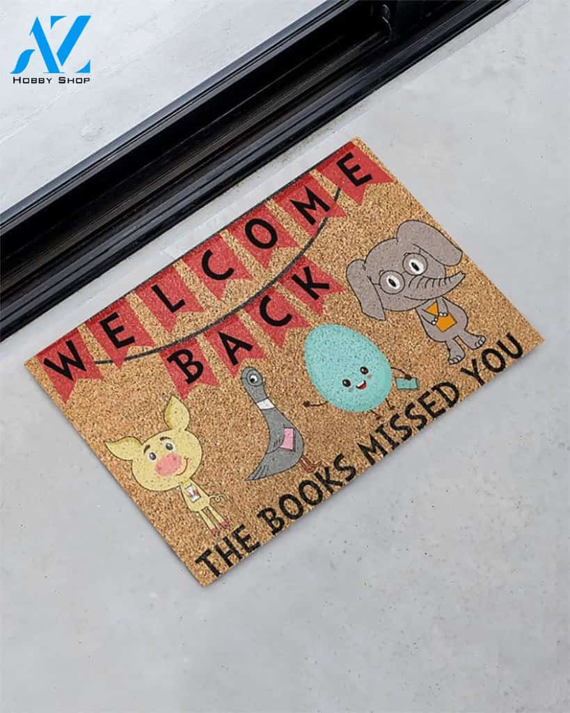 Welcome Back The Books Missed You Doormat Welcome Mat Housewarming Gift Home Decor Funny Doormat Gift Idea For Classroom Gift For Teacher