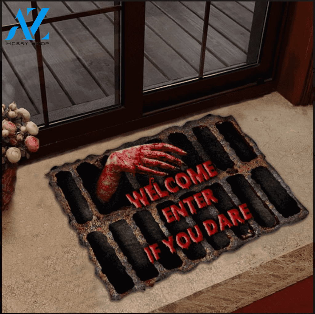 Welcome Enter If You Dare Doormat Halloween Indoor And Outdoor Doormat Warm House Gift Welcome Mat Home Decor Gift For Funny