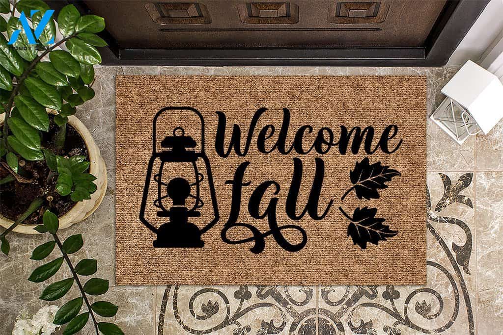 Welcome Fall Lantern Doormat | Welcome Mat | House Warming Gift