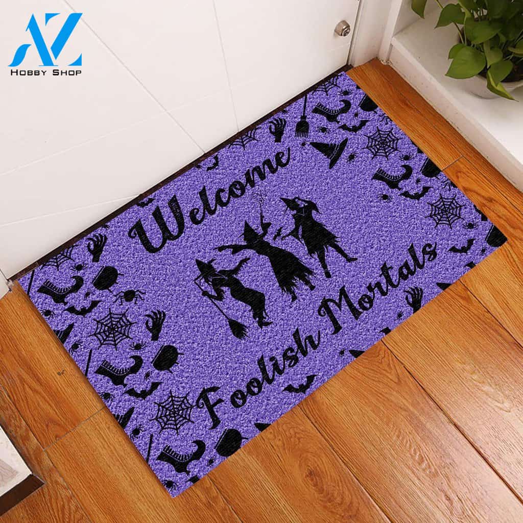 Welcome Foolish Mortals Witch Doormat | Welcome Mat | House Warming Gift
