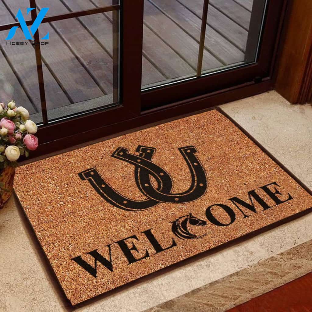 Welcome Horseshoe Doormat | Welcome Mat | House Warming Gift