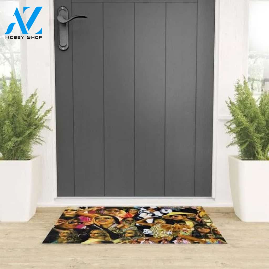 Welcome Mat | African American Black Beauty by Gmoneyart