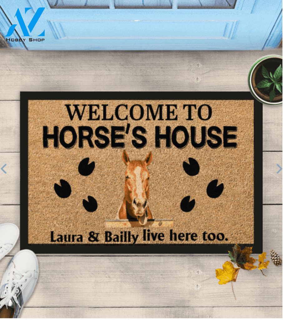 Welcome To Horse House Personalized Doormat | Welcome Mat | House Warming Gift