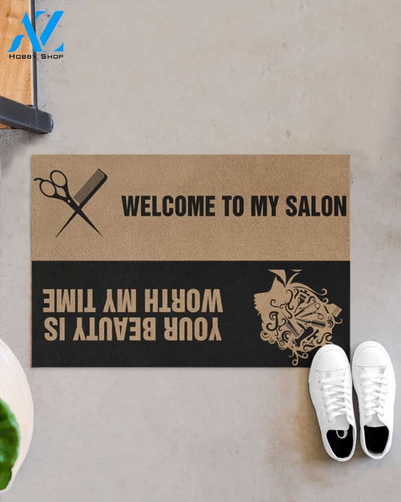 Welcome To My Salon Indoor And Outdoor Doormat Welcome Mat Housewarming Gift Home Decor Funny Doormat Gift Idea