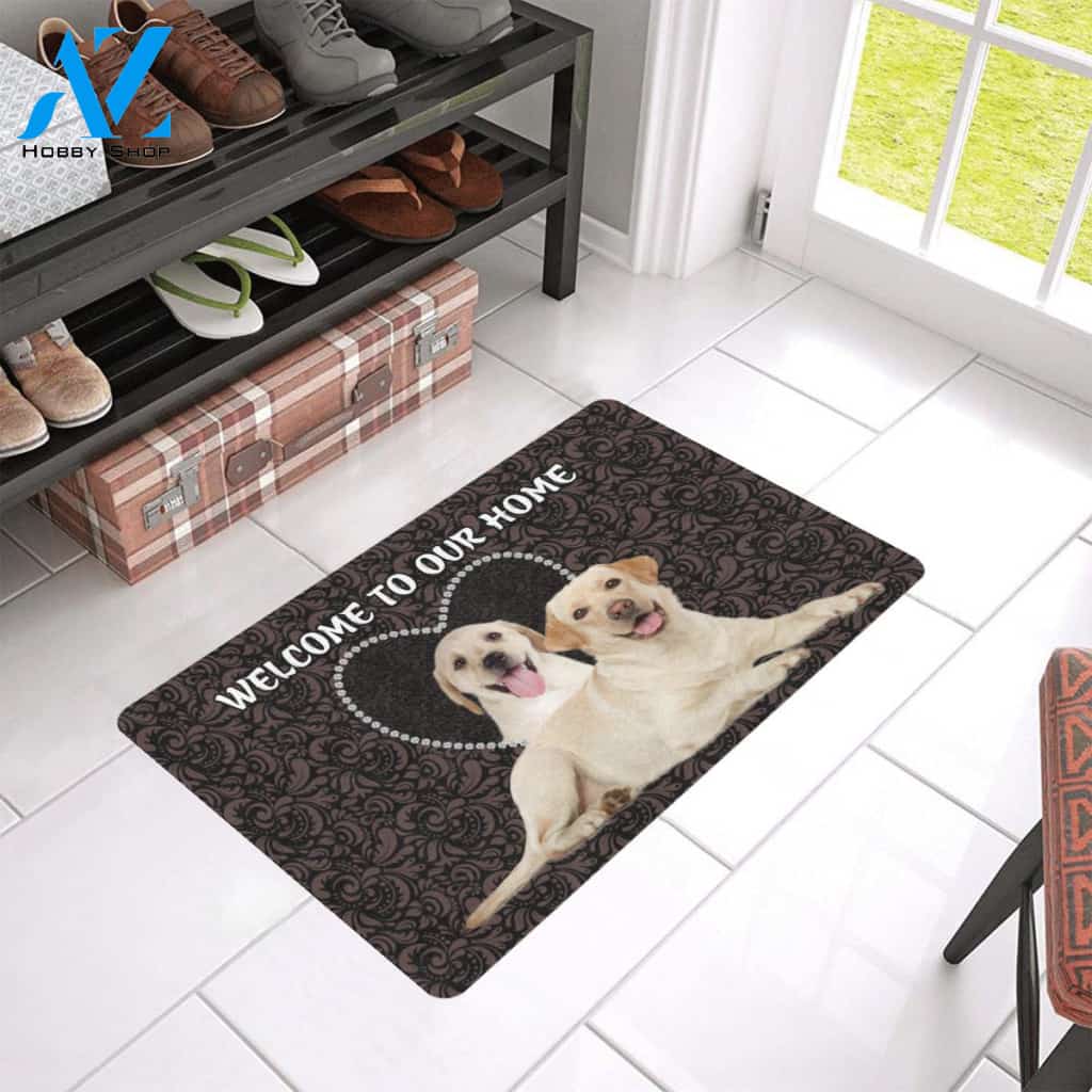 Welcome To Our Home Labrador Retriever Dog Doormat Welcome Mat Housewarming Gift Home Decor Funny Doormat Gift For Dog Lovers Gift For Halloween Christmas