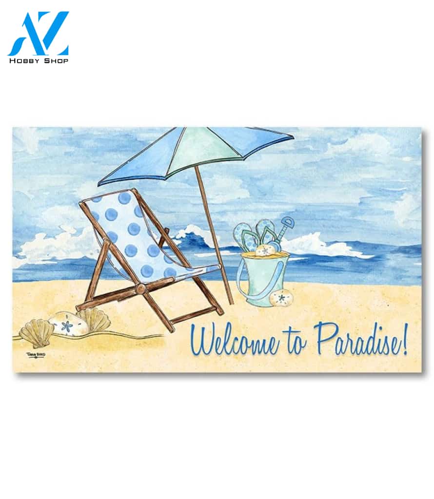 Welcome to Paradise Doormat - 18" x 30"