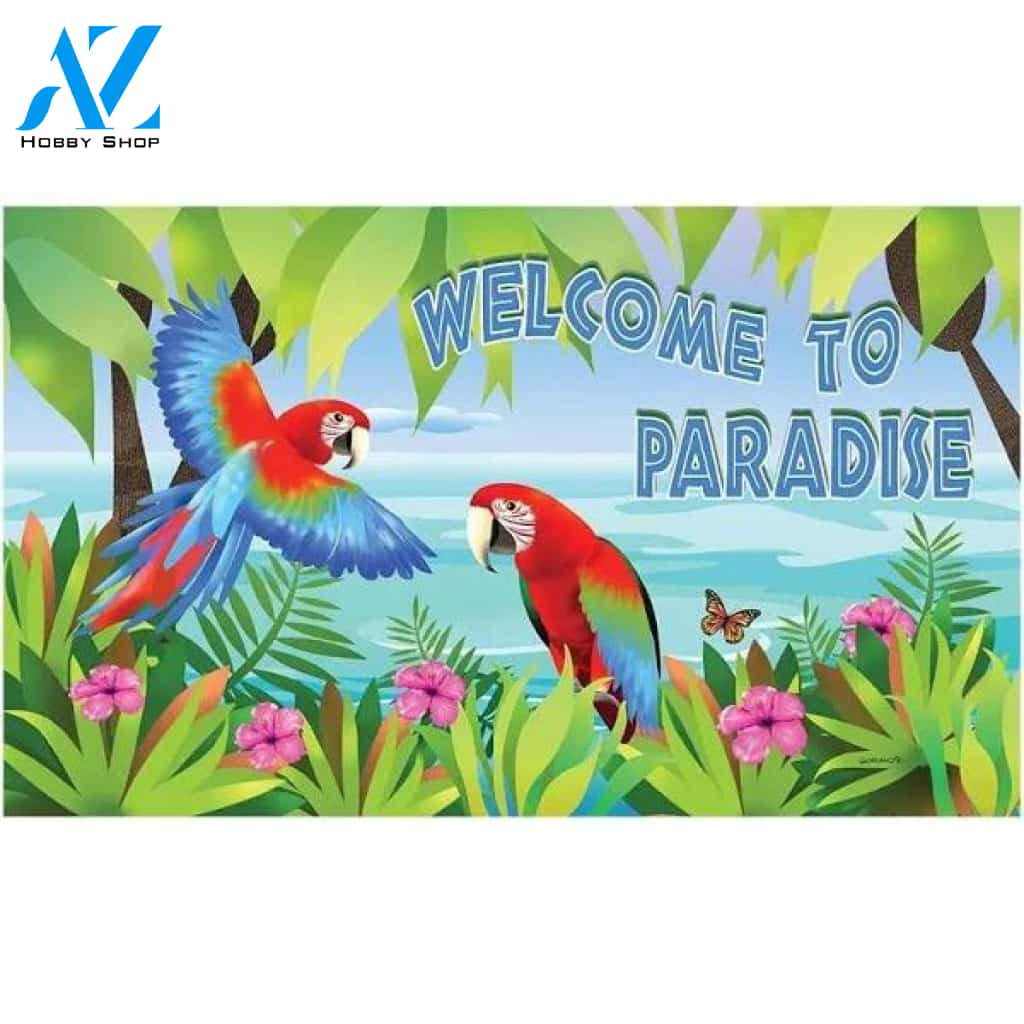Welcome To Parrots Doormat Home Decor Gift Doormat Warm House Gift Welcome Mat Gift For Friend Family