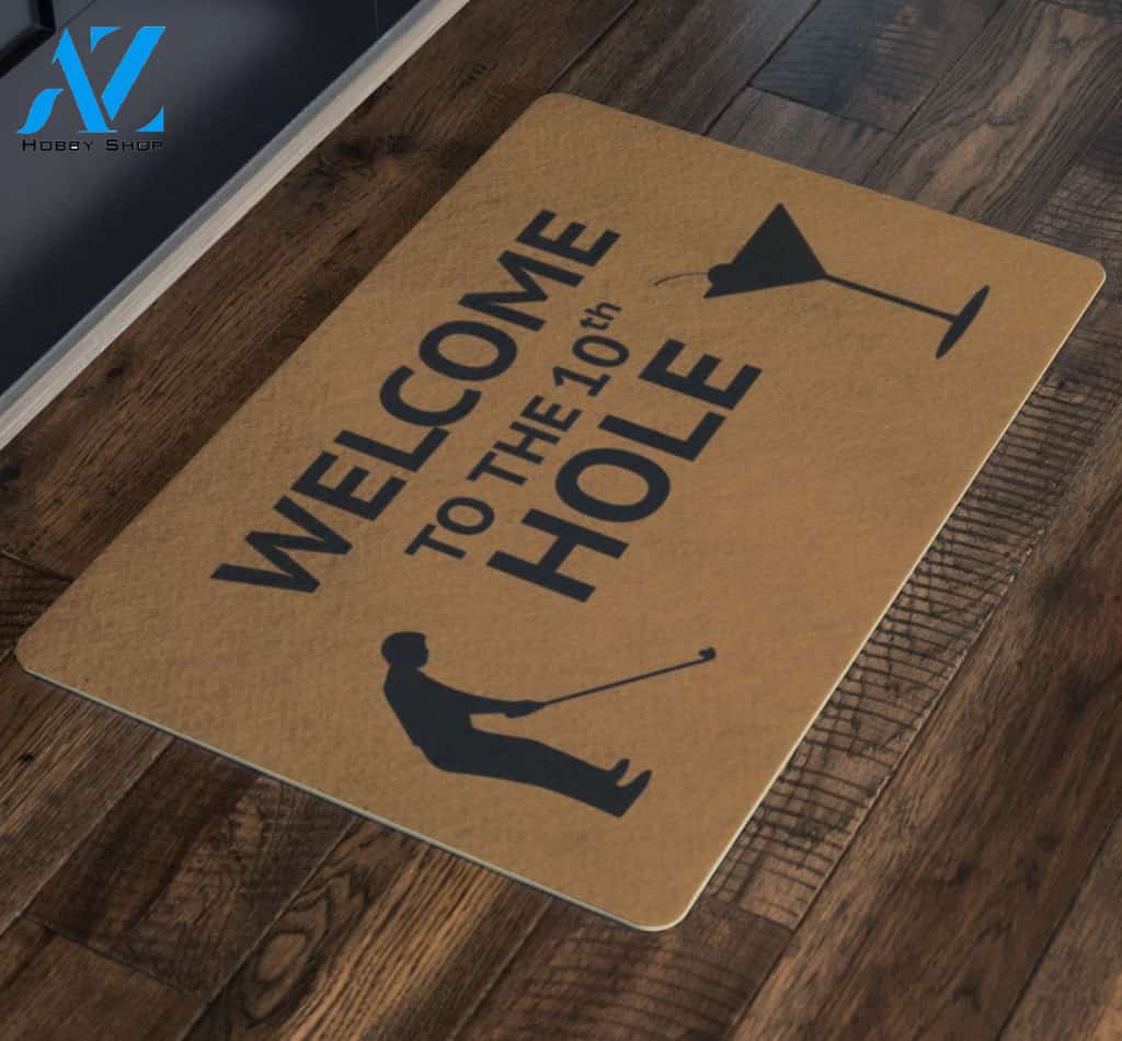 Welcome To The 10th Hole Sports Doormat Indoor And Outdoor Mat Entrance Rug Sweet Home Decor Housewarming Gift Gift For Golfers Friend Family Golf Lovers