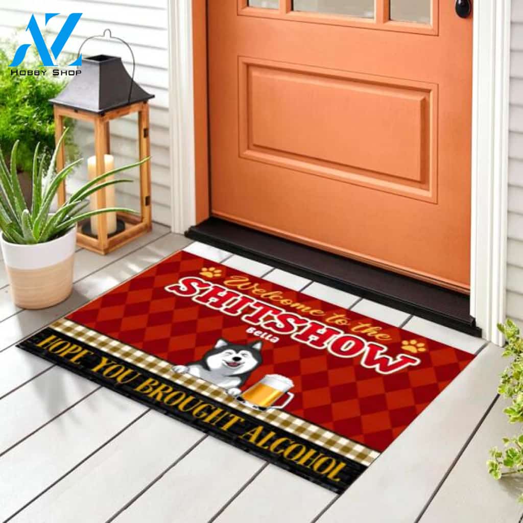 Welcome To The Shitshow, Gift Idea For Dog Lovers - Personalized Doormat