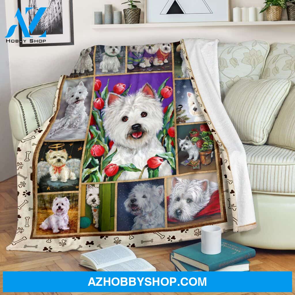 Westie Is Awesome Fleece Blanket