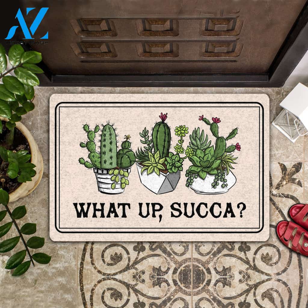 What Up, Succa All Funny Indoor And Outdoor Doormat Warm House Gift Welcome Mat Gift For Succa Lovers