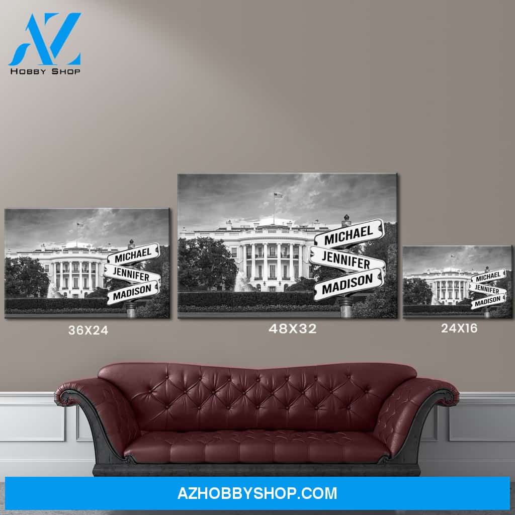 White House Multi Names Premium Canvas