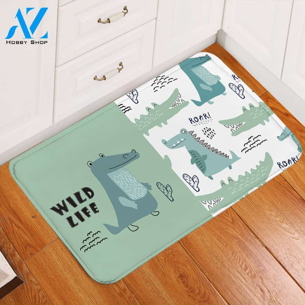 Wild Crocodile Door Mat