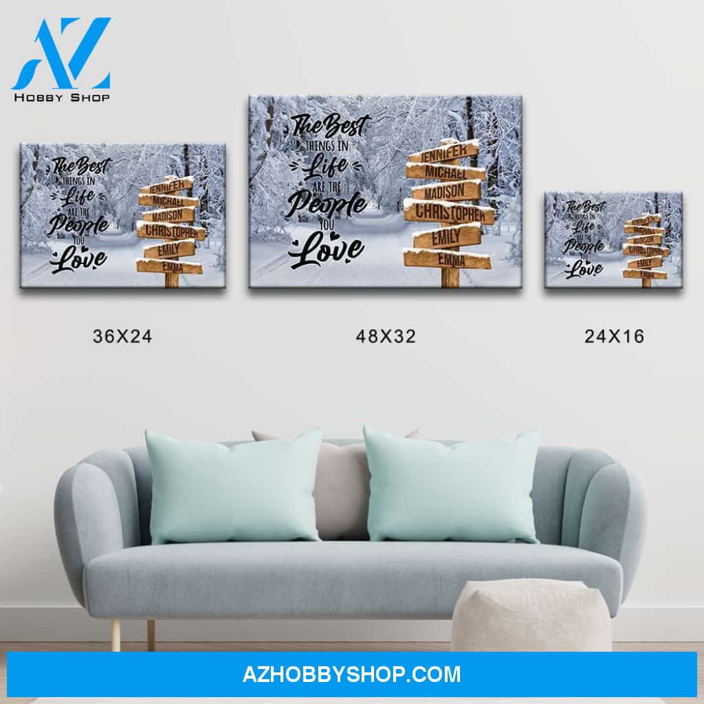Winter Road 2 Saying 3 Multi-Names Premium Canvas