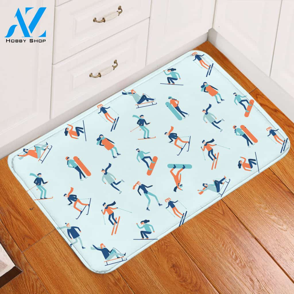 Winter Sports Door Mat