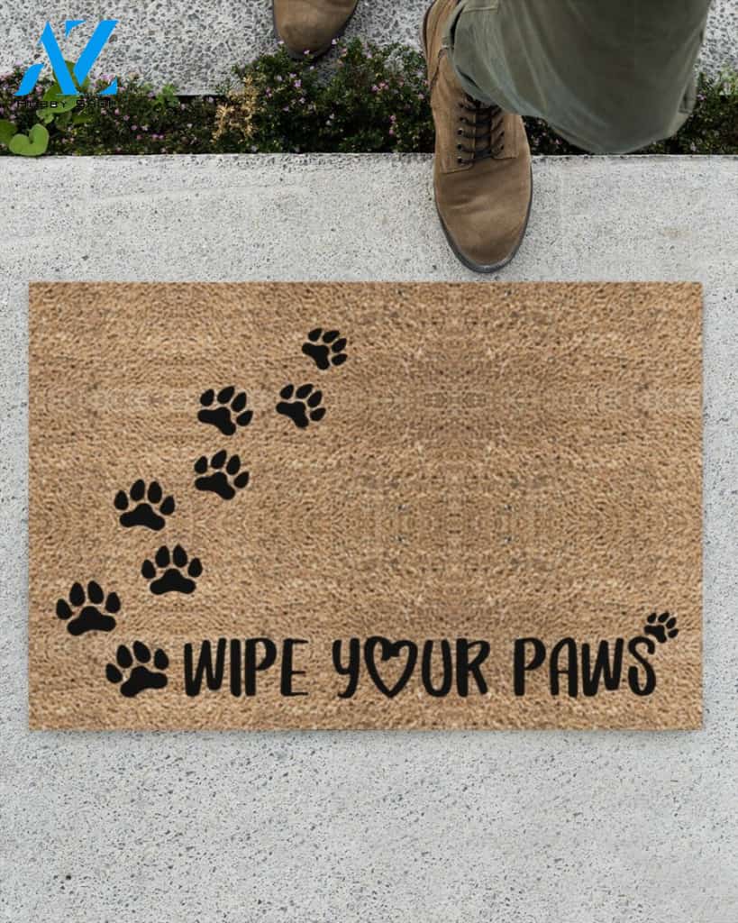 Wipe Your Paws Dog Funny Indoor And Outdoor Doormat Warm House Gift Welcome Mat Birthday Gift For Dog Lovers