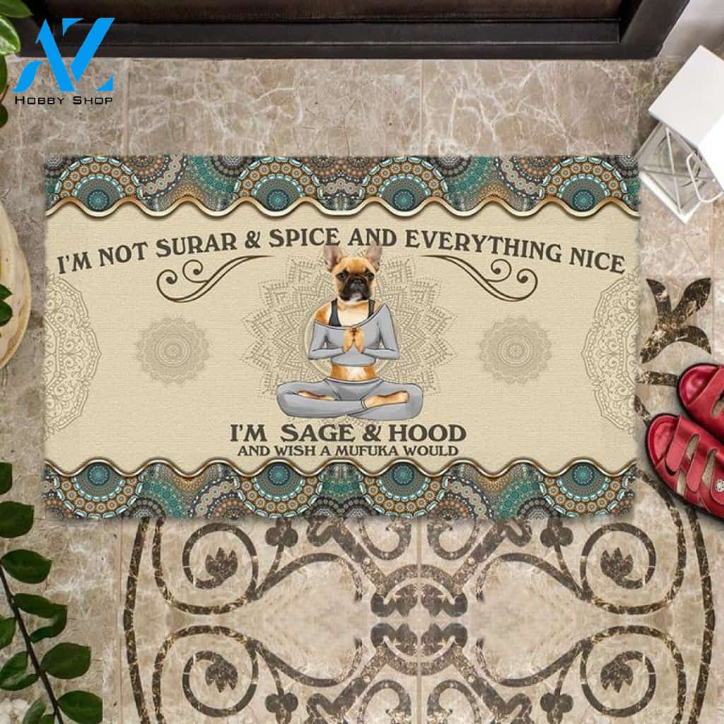 Wish A Mufuka Would-French Bulldog Doormat