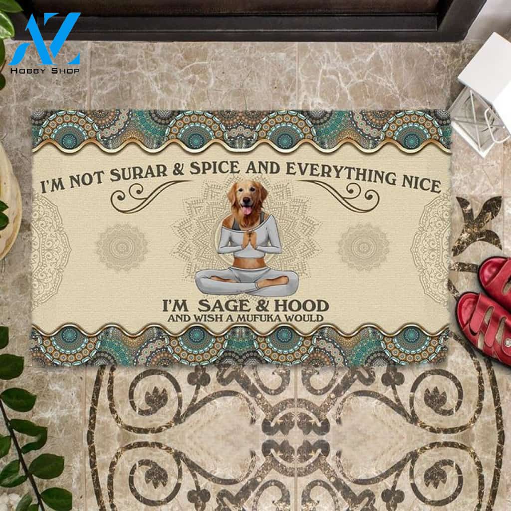 Wish A Mufuka Would-Golden Retriever Doormat