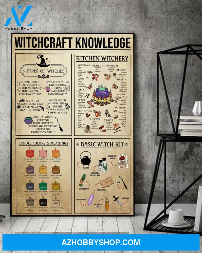 Witchcraft Knowledge Vertical Poster Wall Art Decor