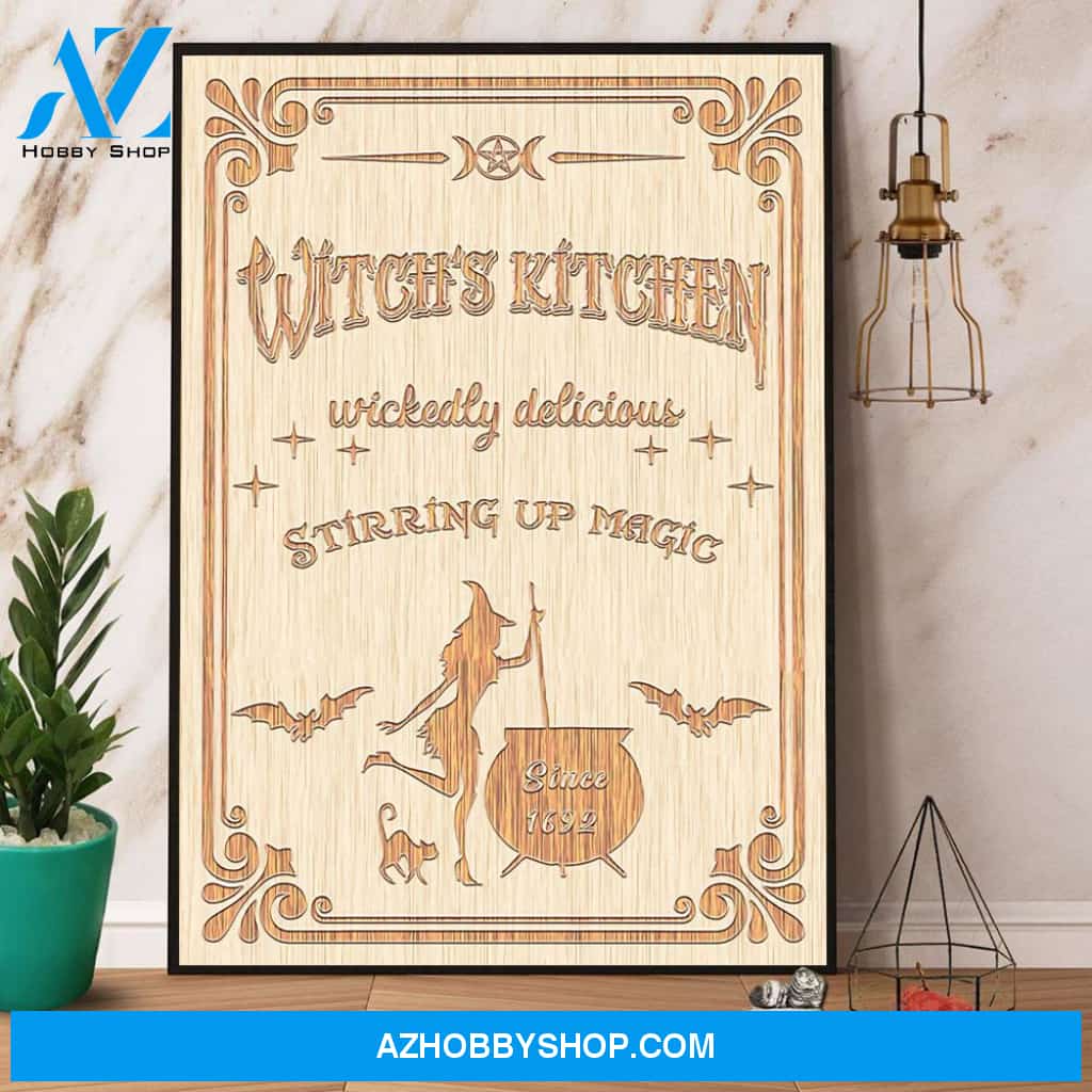Witch’S Kitchen Wickedly Delicious Halloween Canvas And Poster, Wall Decor Visual Art, Halloween Gift, Happy Halloween