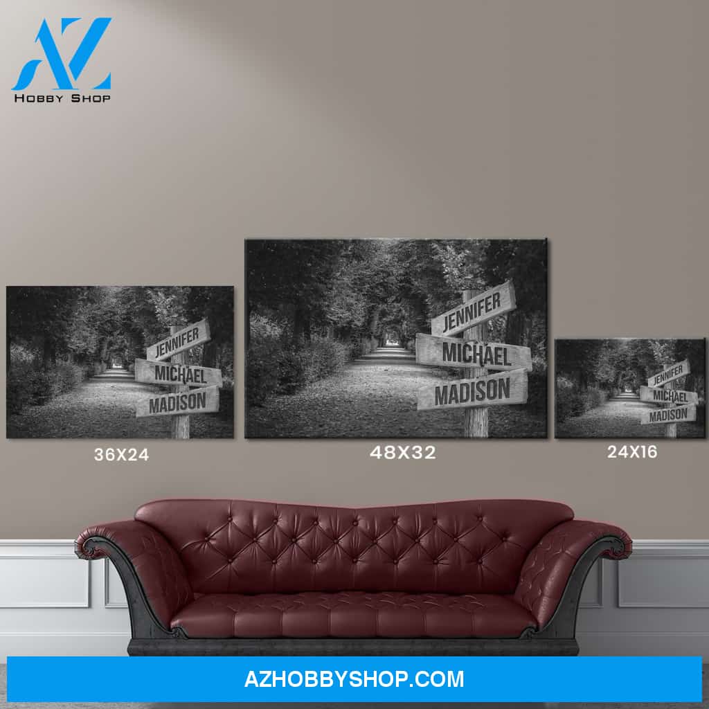 Woods Path 2 Multi-Names Premium Canvas