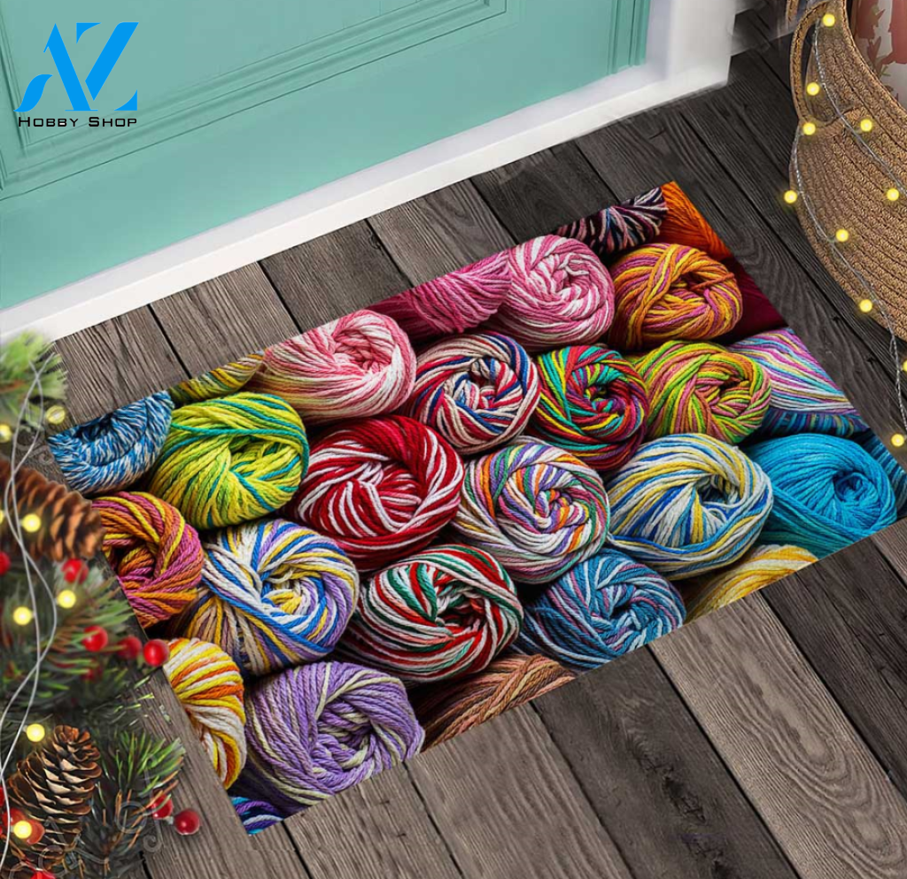 Yarn Knitting Doormat Indoor And Outdoor Doormat Warm House Gift Welcome Mat Gift For Family Friend