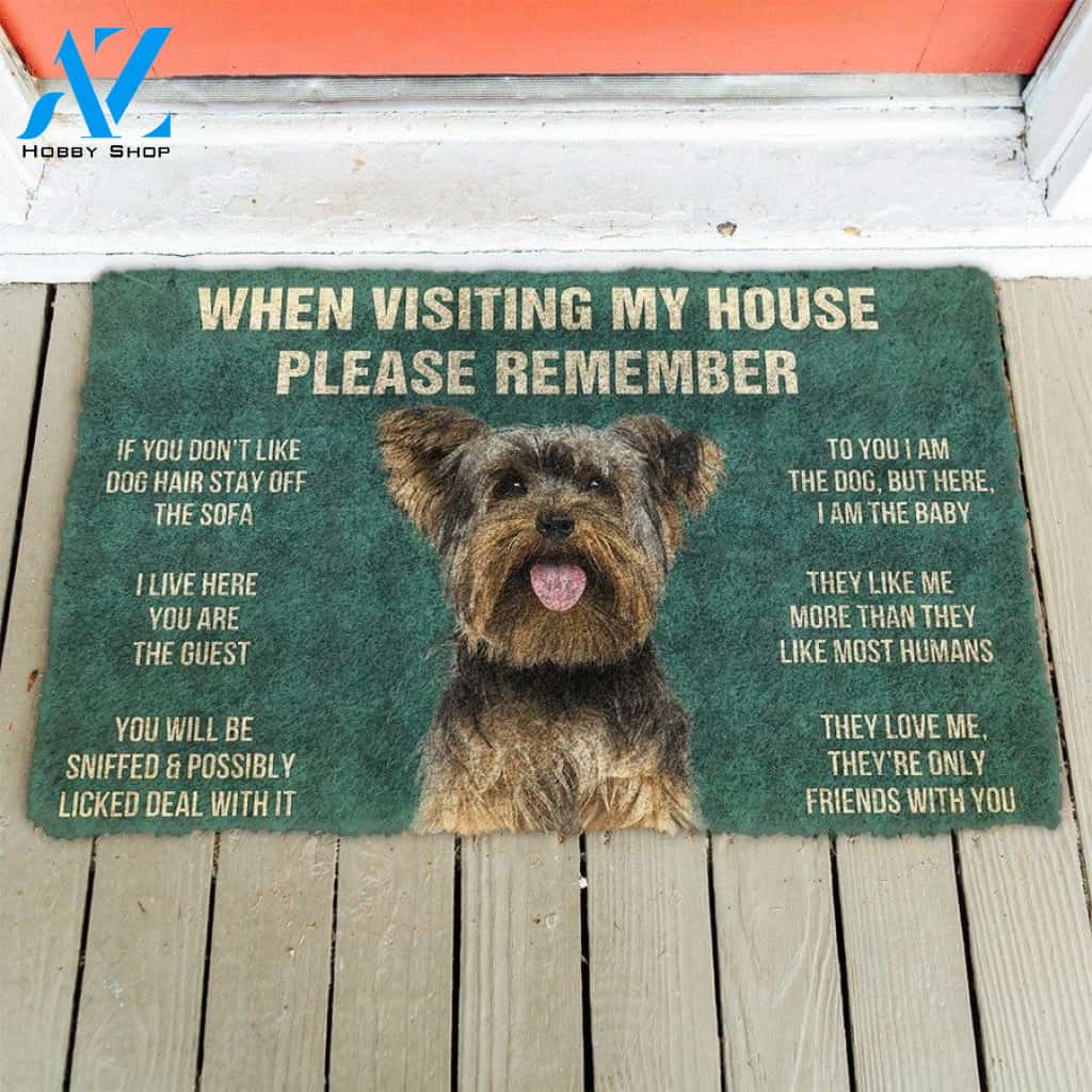 Yorkshire Terrier Dogs House Rules Doormat