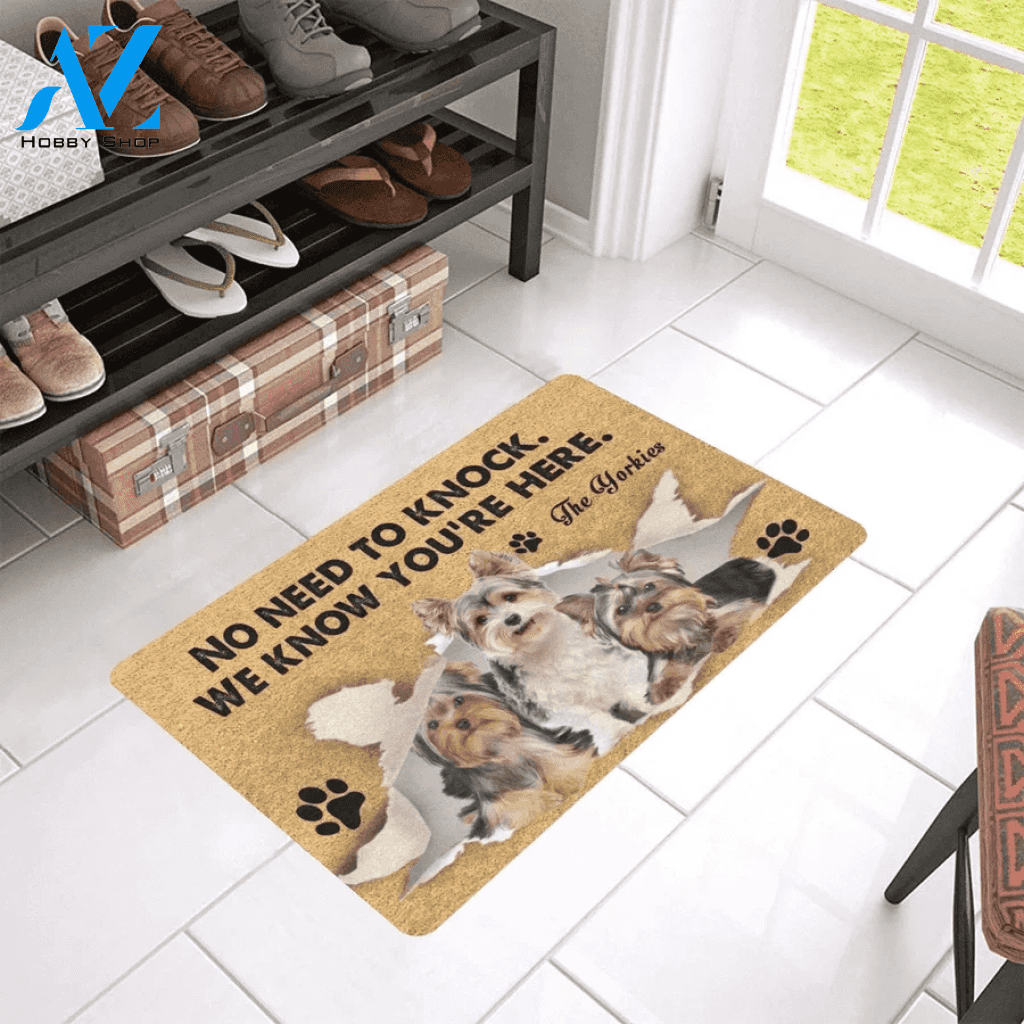 Yorkshire Terrier No Need To Knock Doormat