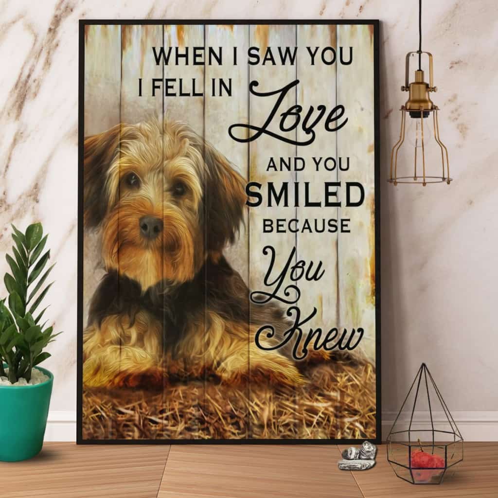 Yorkshire When I Saw You I Fell In Love And You Smiled Paper Poster No Frame Matte Canvas Wall Decor