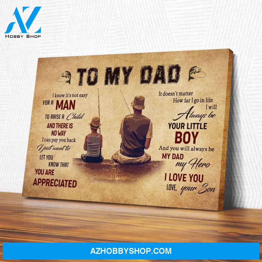Gift For Dad You Are Appreciated Fishing Horizontal Canvas