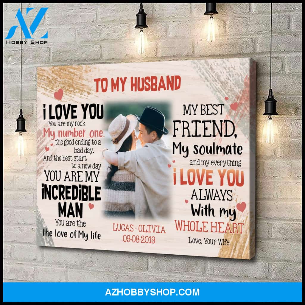 You are my rock my soulmate - Personalized Canvas