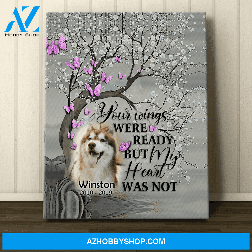 Personalized Canvas, Your Wings Was Raedy Dog Memorial Canvas Wall Art Gift For Dog Memorial