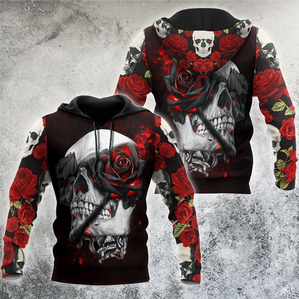 Skull Gifts Skull & Rose US Unisex Size Hoodie