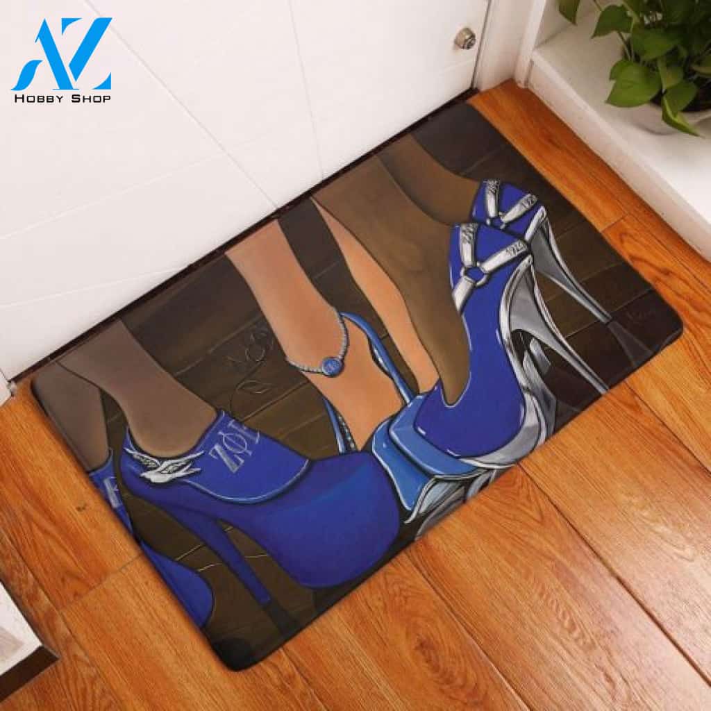 Zeta Phi Beta High Heels Doormat