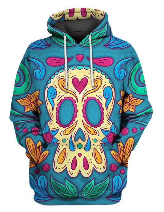 Unisex Hoodie All Over Print Skull Gifts Skull Starfish Unisex Hoodie