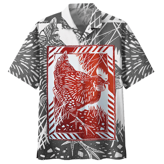 Chicken   Gray High Quality Unisex Hawaiian Shirt For Men And Women Dhc17063657