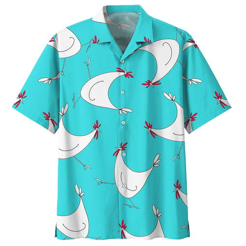 Chicken   Blue Awesome Design Unisex Hawaiian Shirt For Men And Women Dhc17063739
