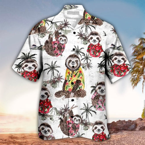 Sloth Aloha Shirt, Hawaiian Shirt For Sloth Lovers