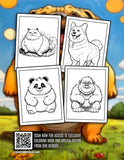 Chubby Animal 30 Pages Printable Coloring Book