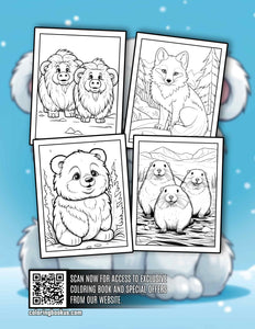 Cute Arctic Animals 30 Pages Printable Coloring Book