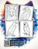 Geometric Animal 30 Pages Printable Coloring Book