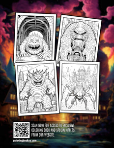 Giant Monster In City 30 Pages Printable Coloring Book