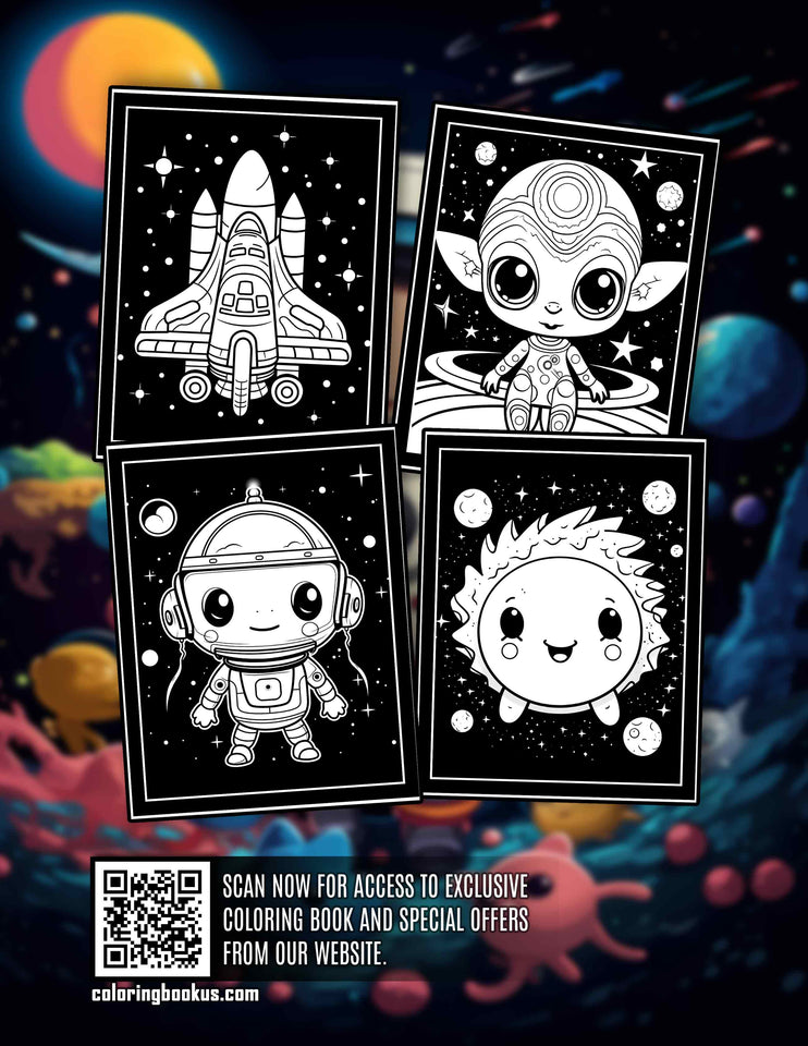 Pieces Of Galaxy 30 Pages Printable Coloring Book